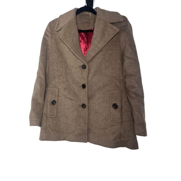 Womens Calvin Klein Pea coat Size 12P With 3 Front Button - Picture 1 of 5